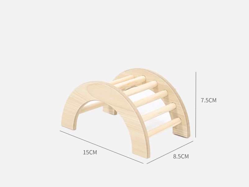 Puente de Escalada de Madera para Pequeños Roedores – Diversión y Seguridad en Jaulas