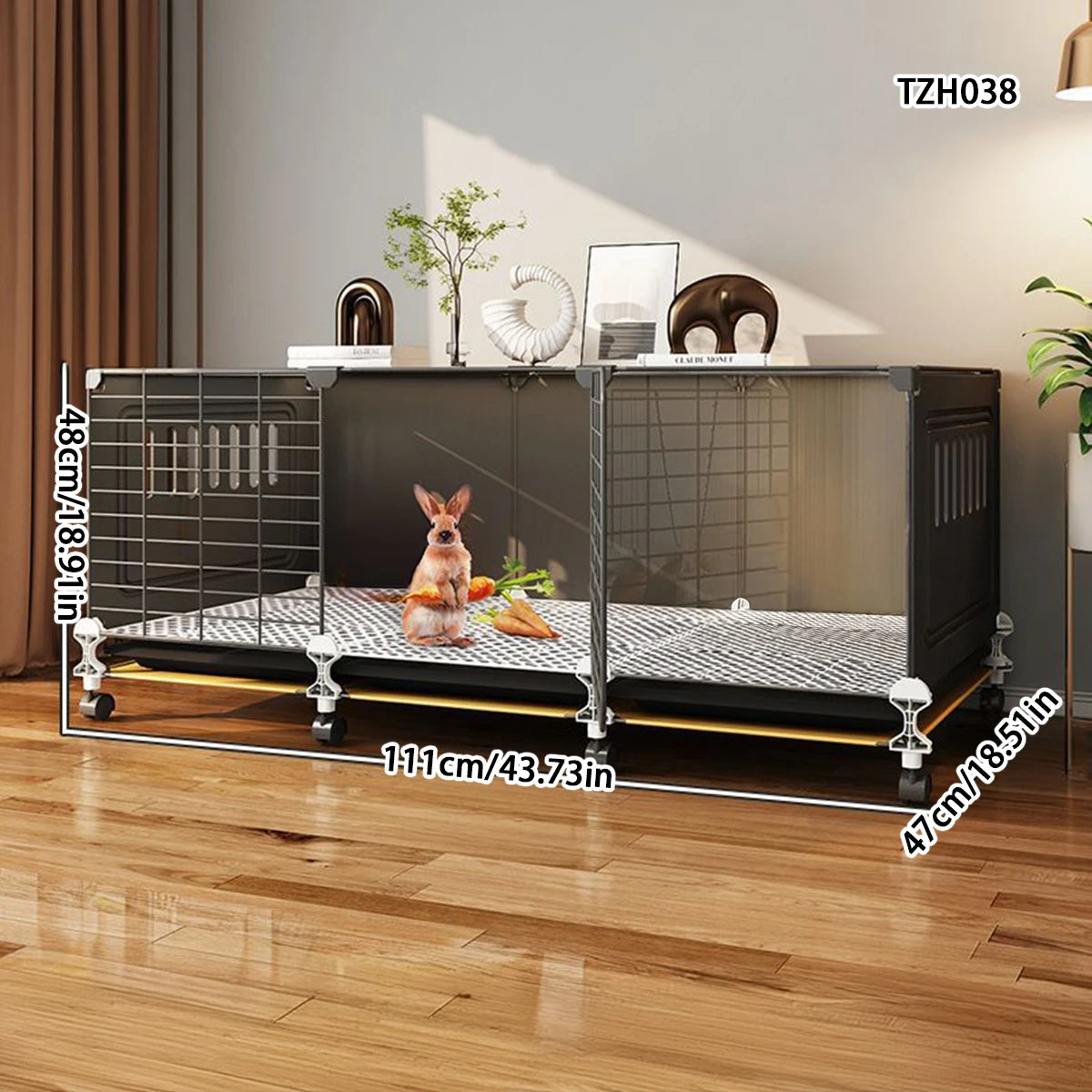 Jaula de Dos Pisos para Conejos y Cobayas – Espacio Amplio con Limpieza Automática