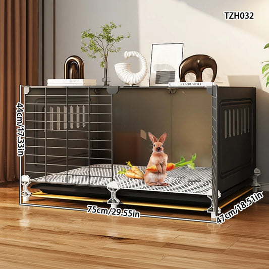 Jaula de Dos Pisos para Conejos y Cobayas – Espacio Amplio con Limpieza Automática