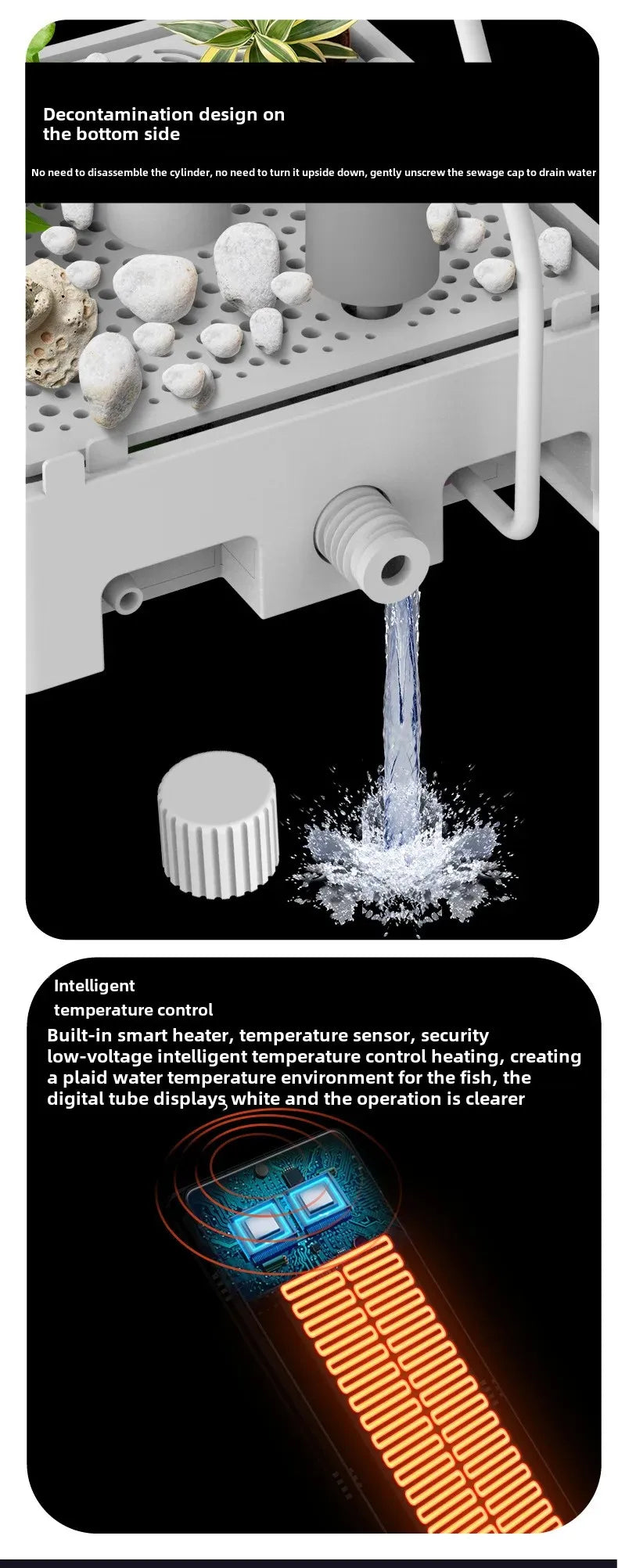 Acuario Mini de Auto-Circulación – Diseño Compacto y Ecológico