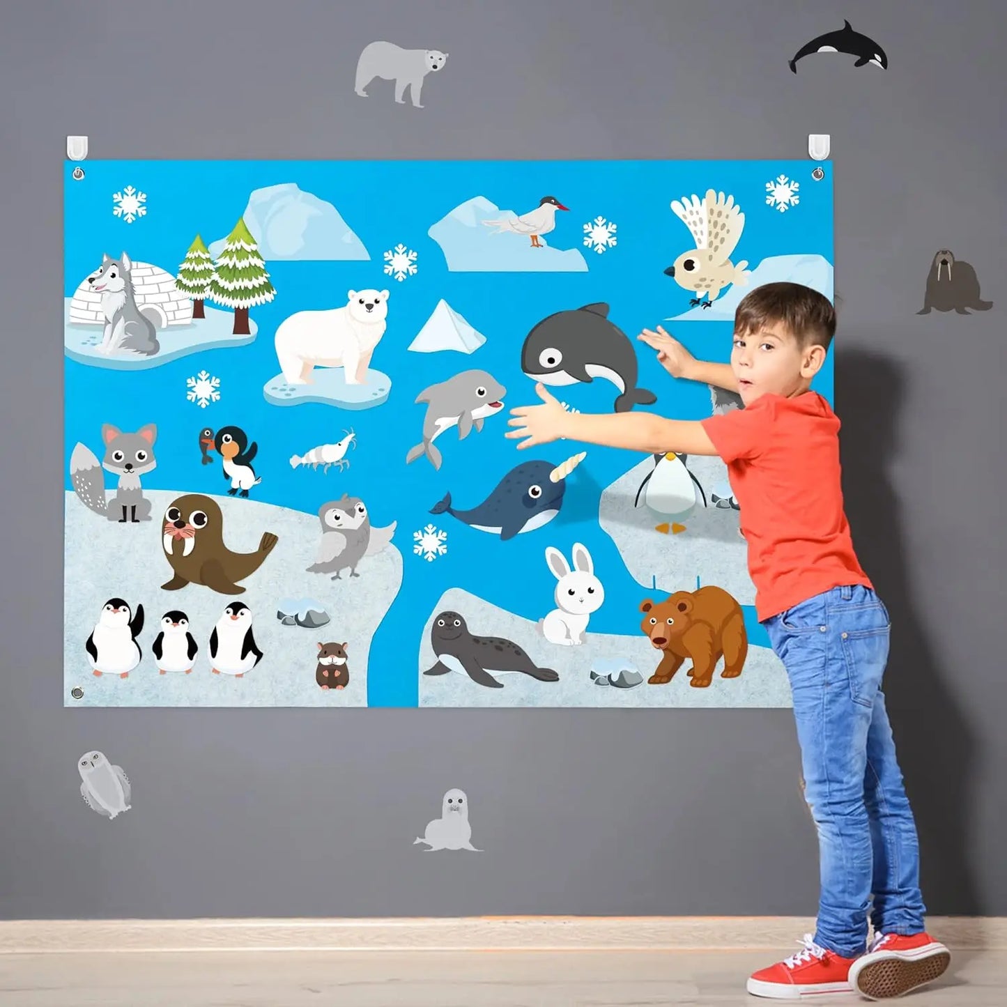 Tablero de Fieltro de Animales – Aprendizaje Creativo para Niños
