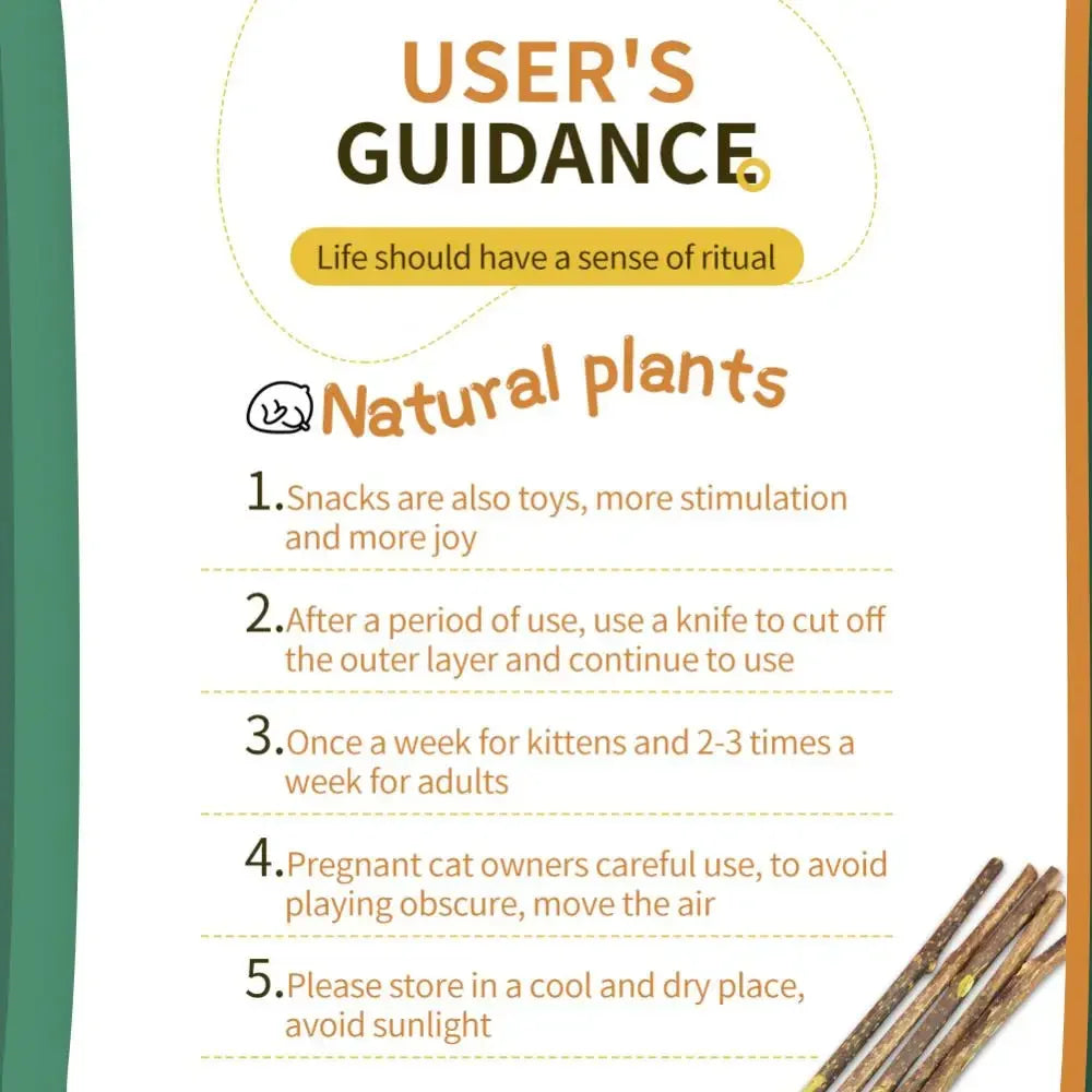 Snacks Naturales de Matatabi para Gatos – Cuidado Dental y Diversión Felina