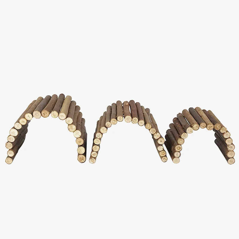 Puente de Escalada de Madera para Pequeños Roedores – Diversión y Seguridad en Jaulas