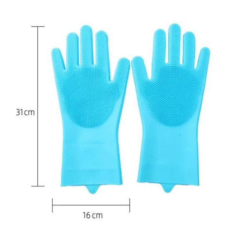 Guantes de Baño con Cepillo de Silicona – Cuidado y Higiene para Perros y Gatos