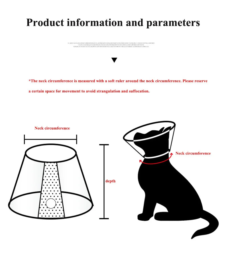 Collar Protector Elizabeth – Seguridad y Comodidad en el Postoperatorio