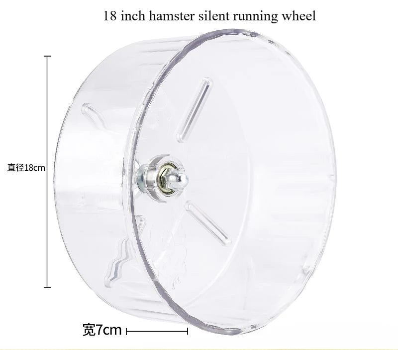 Rueda Transparente para Hámsters – Movimiento Silencioso y Resistente
