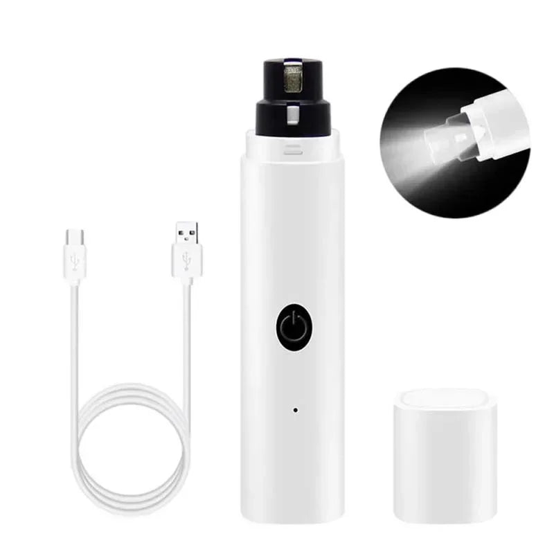 Cortauñas Eléctrico para Perros – Molinillo Recargable con Luz LED