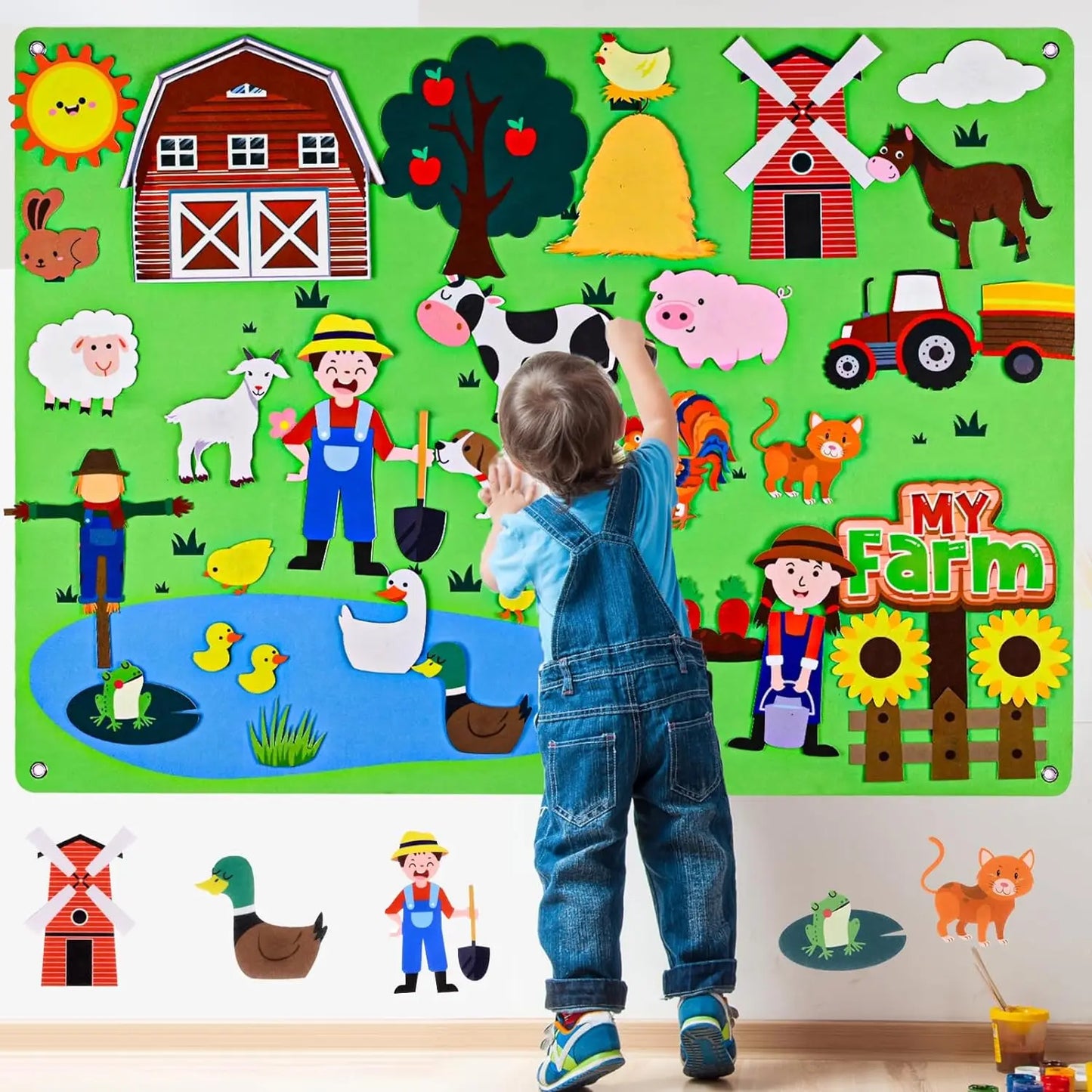 Tablero de Fieltro de Animales – Aprendizaje Creativo para Niños