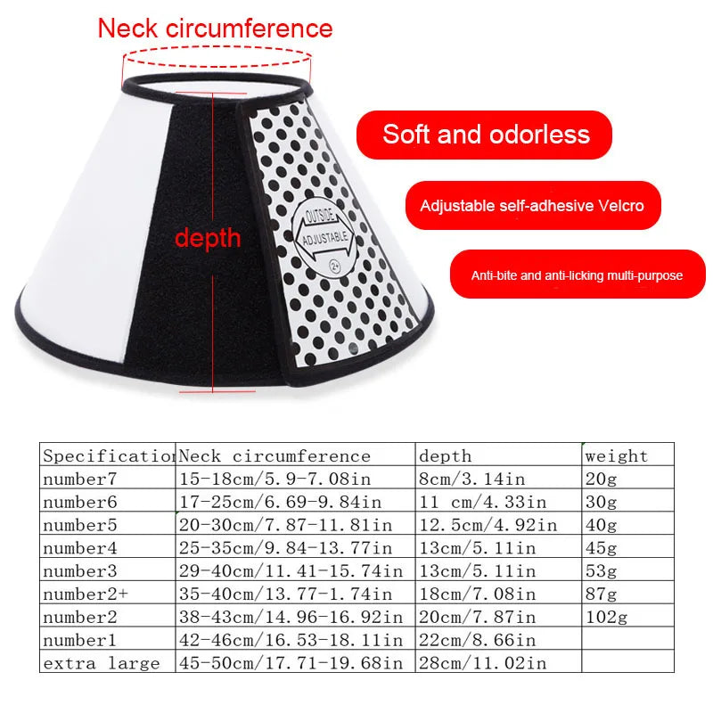 Collar Protector Elizabeth – Seguridad y Comodidad en el Postoperatorio