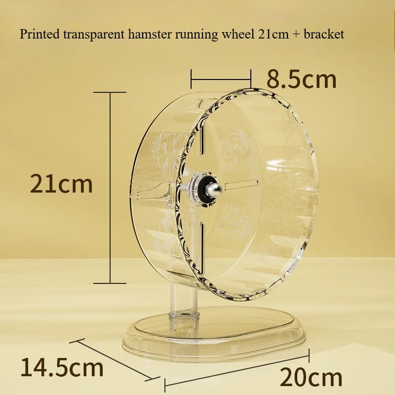 Rueda Transparente para Hámsters – Movimiento Silencioso y Resistente