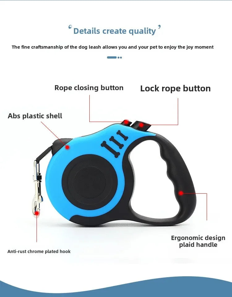 Correa Retráctil Duradera – Flexibilidad y Seguridad para tu Mascota