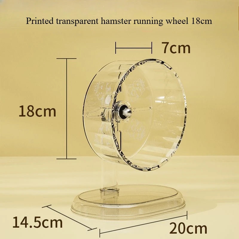 Rueda Transparente para Hámsters – Movimiento Silencioso y Resistente