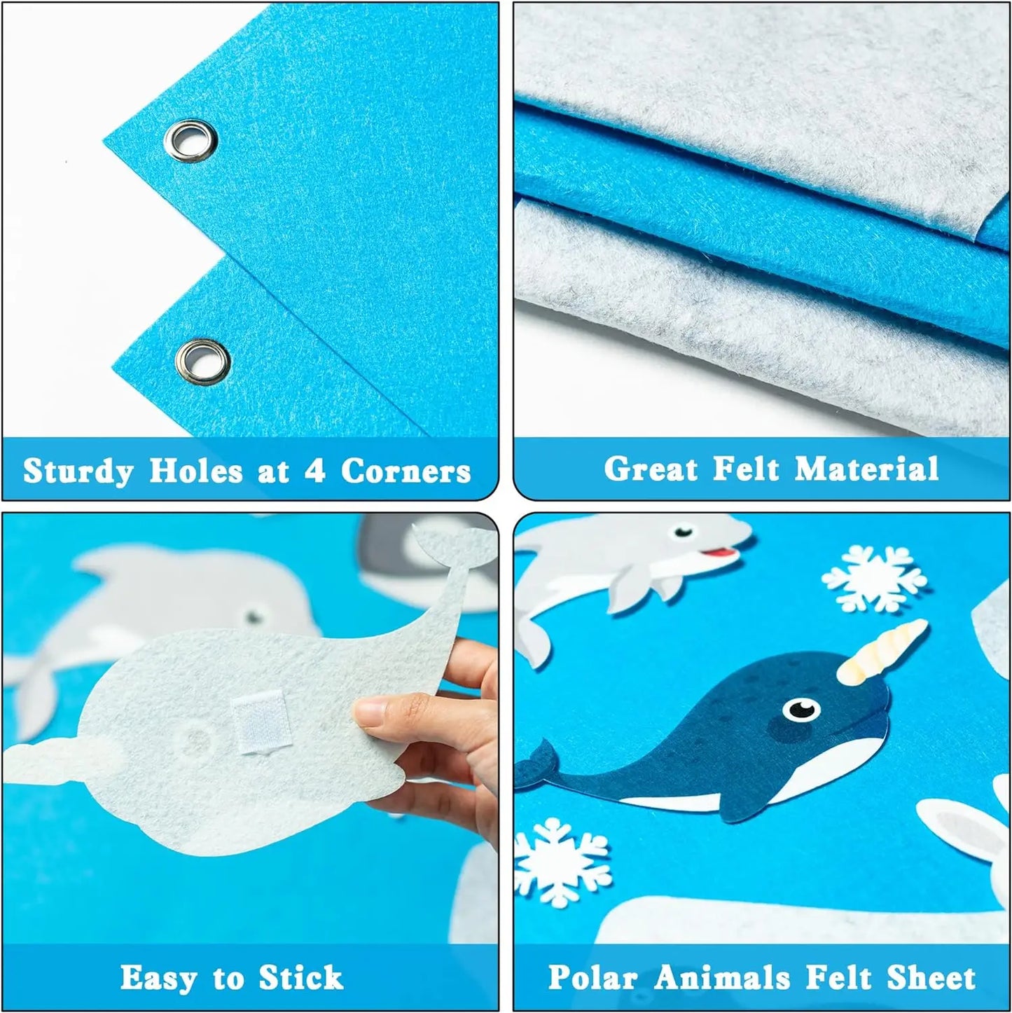 Tablero de Fieltro de Animales – Aprendizaje Creativo para Niños