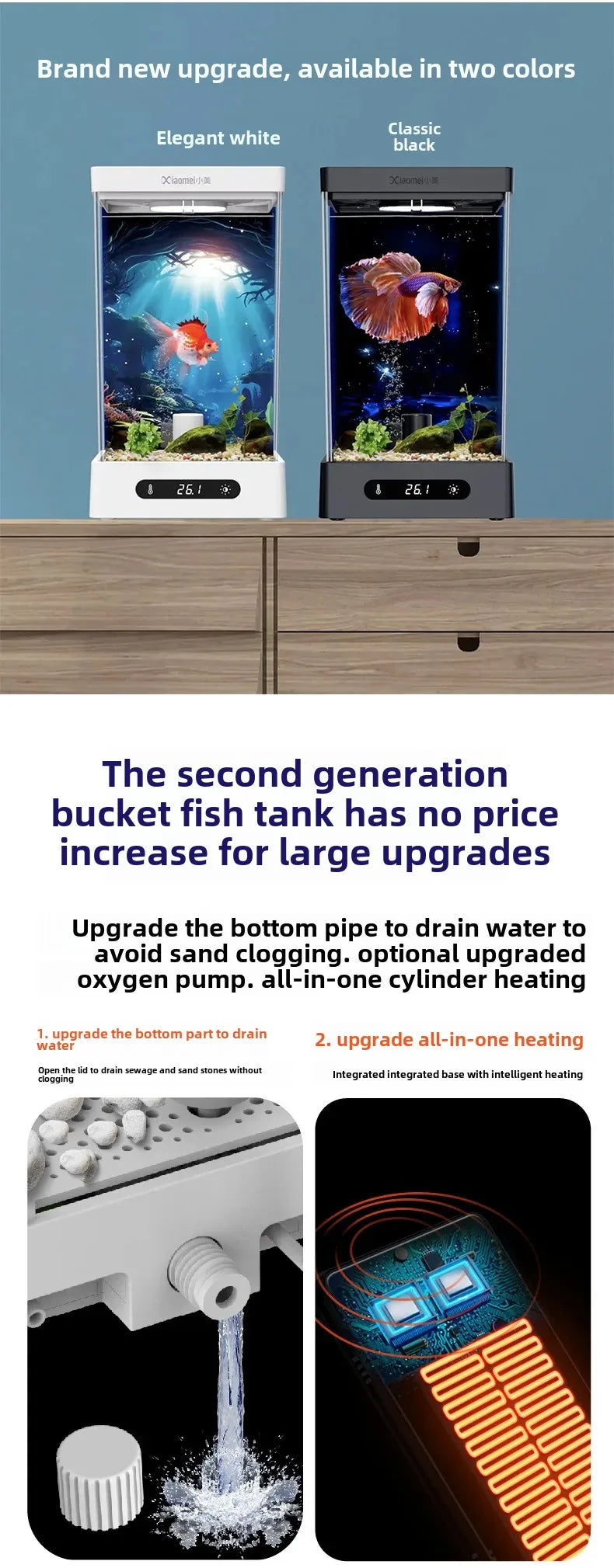 Acuario Mini de Auto-Circulación – Diseño Compacto y Ecológico