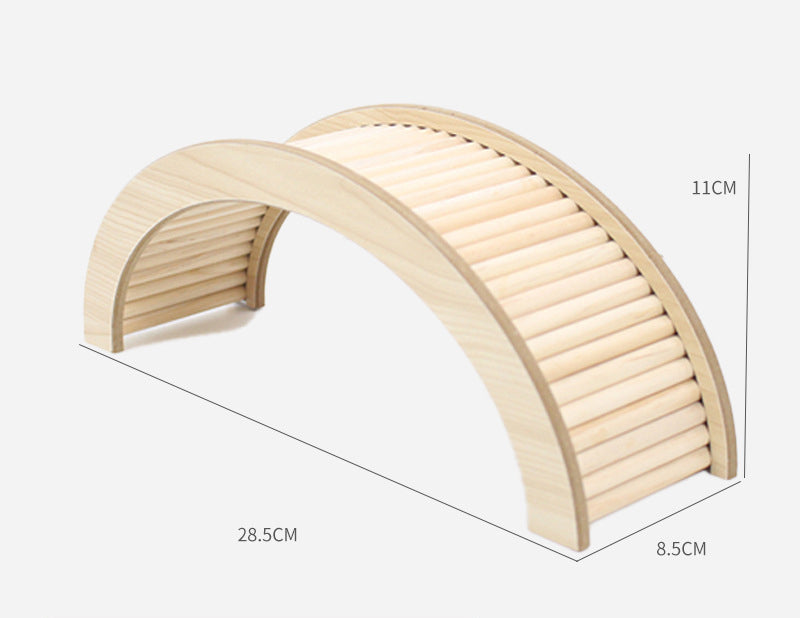 Puente de Escalada de Madera para Pequeños Roedores – Diversión y Seguridad en Jaulas