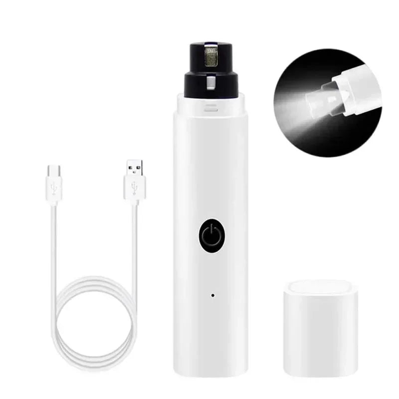 Cortauñas Eléctrico para Perros – Molinillo Recargable con Luz LED