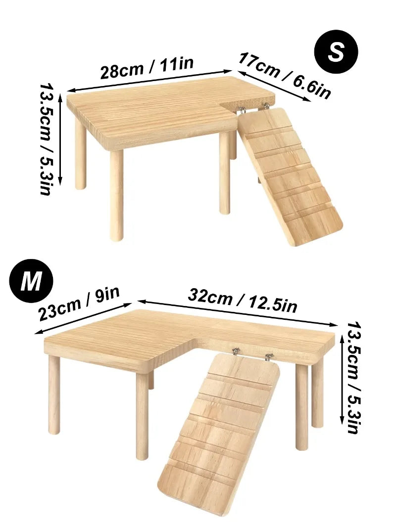 Escalera de Madera para Hámsters – Diversión y Ejercicio en su Jaula