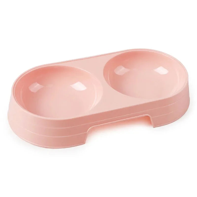 Cuencos Dobles de Acero Inoxidable – Alimentación y Bebida en un Solo Set