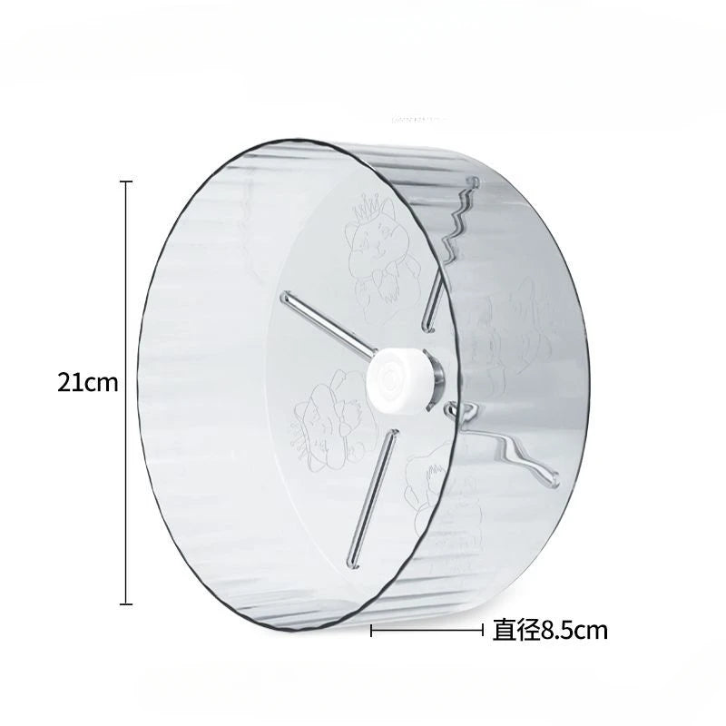Rueda Transparente para Hámsters – Movimiento Silencioso y Resistente