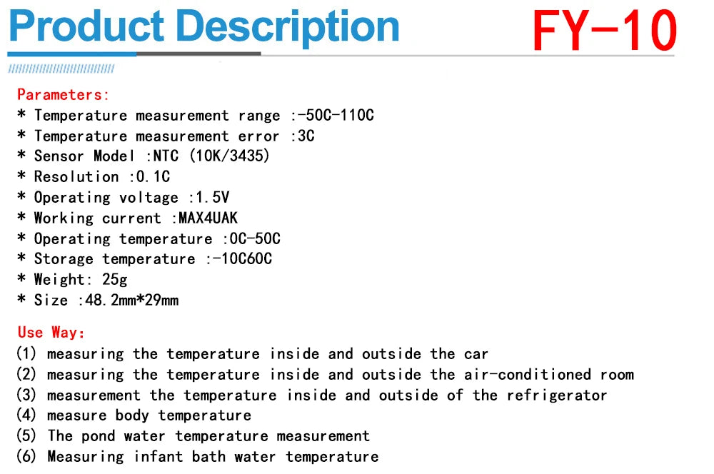 Mini Termómetro Digital – Monitoreo Preciso de Temperatura