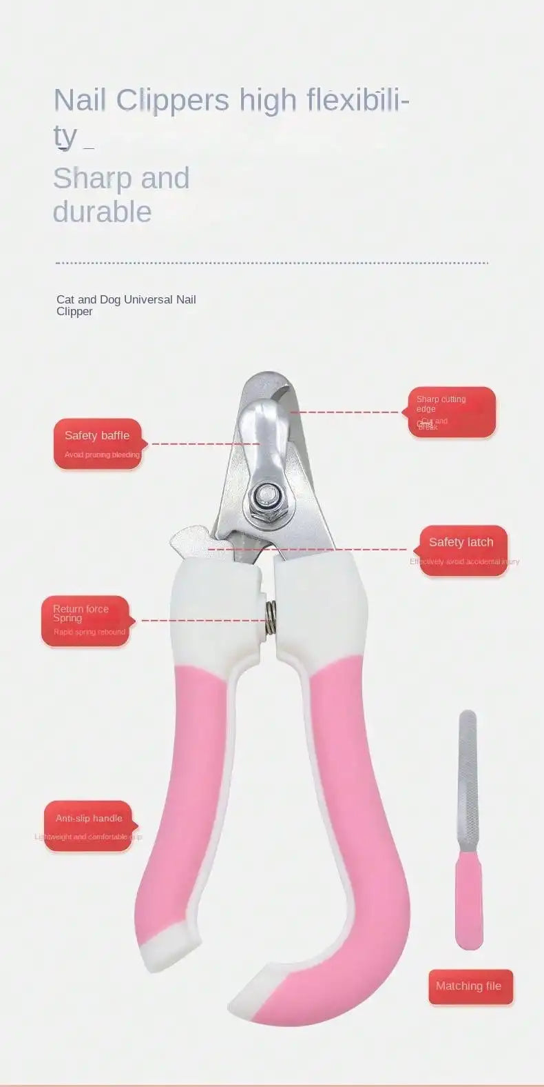 Tijeras de Uñas para Mascotas – Corte Preciso y Seguro