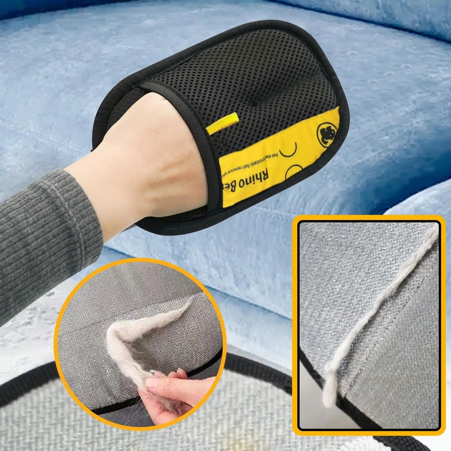 Guantes de aseo para gatos, cepillo electrostático para depilación de mascotas, para limpiar sofá, alfombras, ropa, removedor de pelo de mascotas de doble cara, 2 uds.