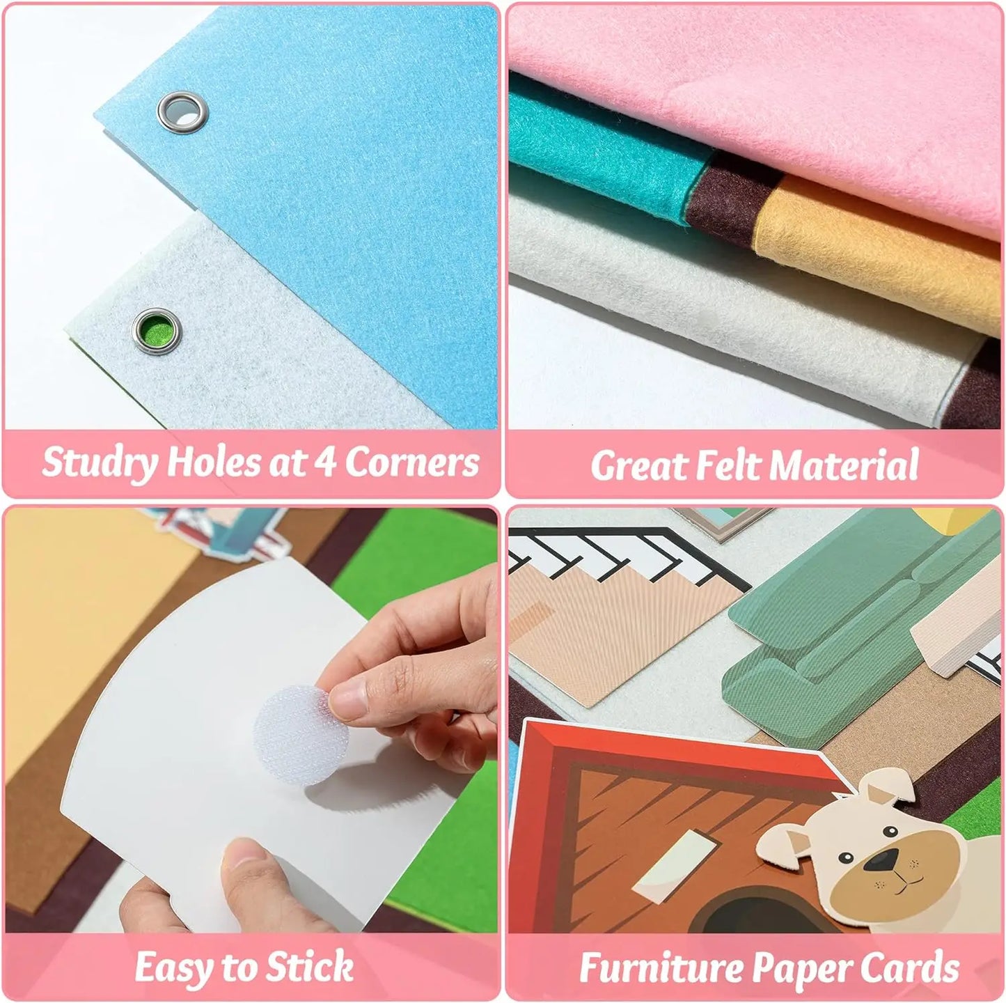 Tablero de Fieltro de Animales – Aprendizaje Creativo para Niños