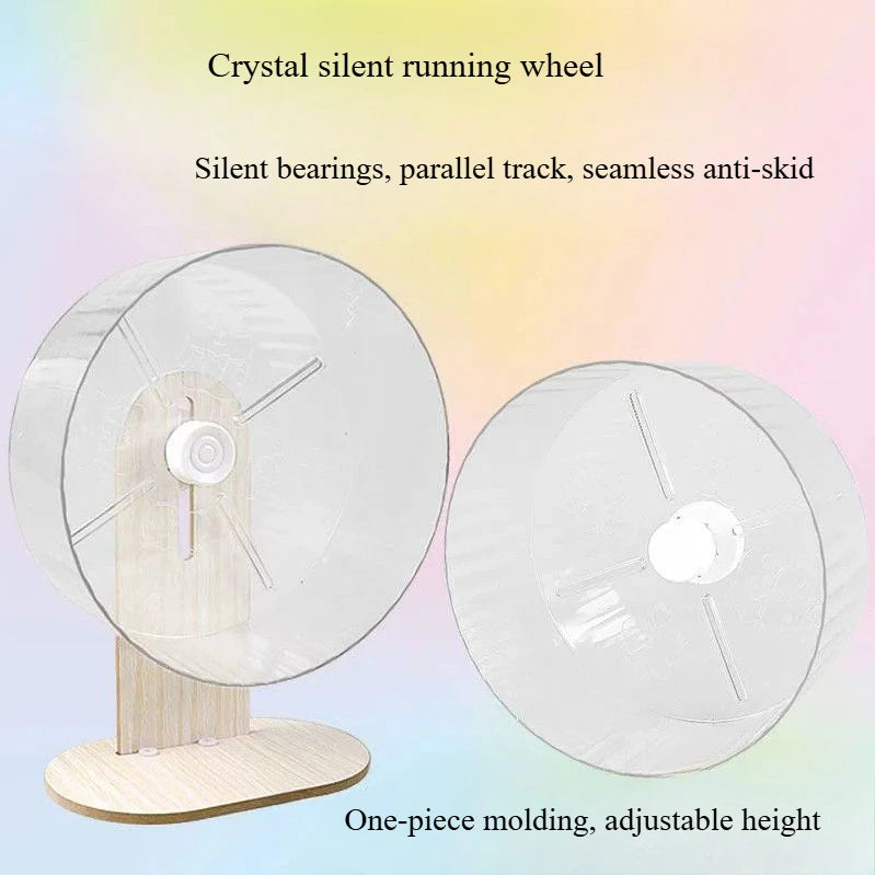 Rueda Transparente para Hámsters – Movimiento Silencioso y Resistente