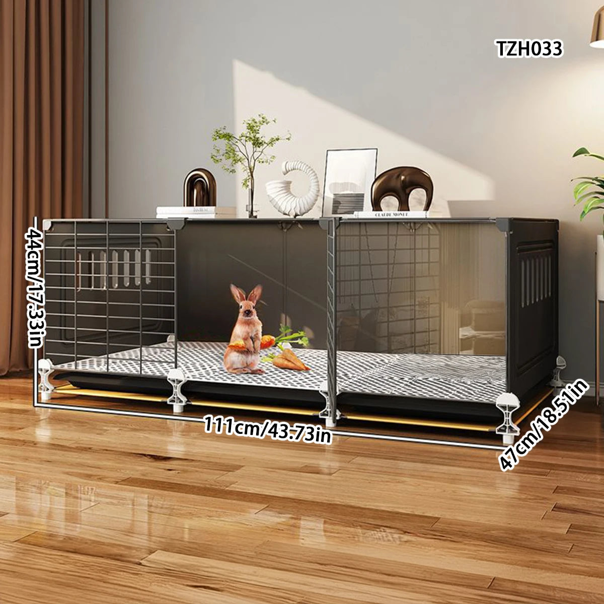 Jaula de Dos Pisos para Conejos y Cobayas – Espacio Amplio con Limpieza Automática