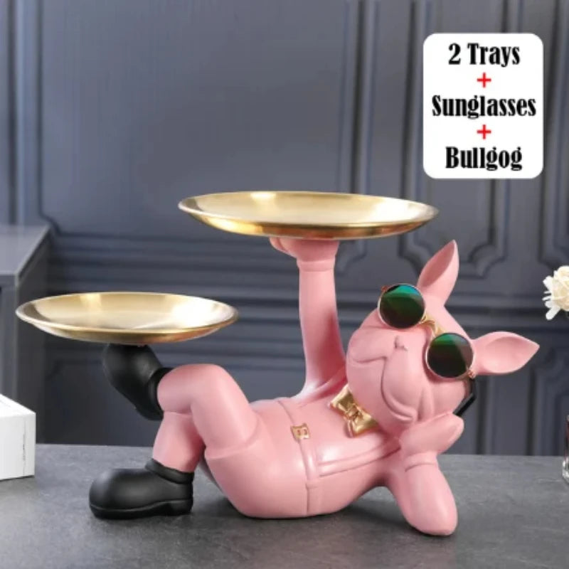 Figura de Bulldog en Resina – Decoración Moderna y Ecológica