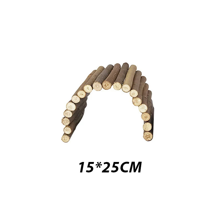 Puente de Escalada de Madera para Pequeños Roedores – Diversión y Seguridad en Jaulas