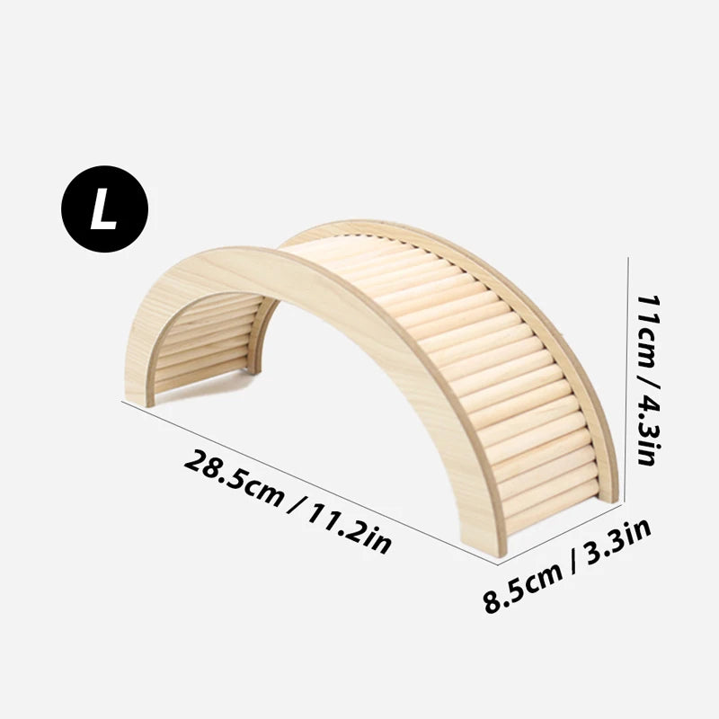 Puente de Escalada de Madera para Pequeños Roedores – Diversión y Seguridad en Jaulas