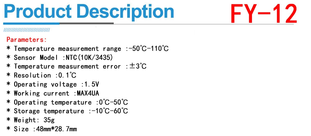 Mini Termómetro Digital – Monitoreo Preciso de Temperatura