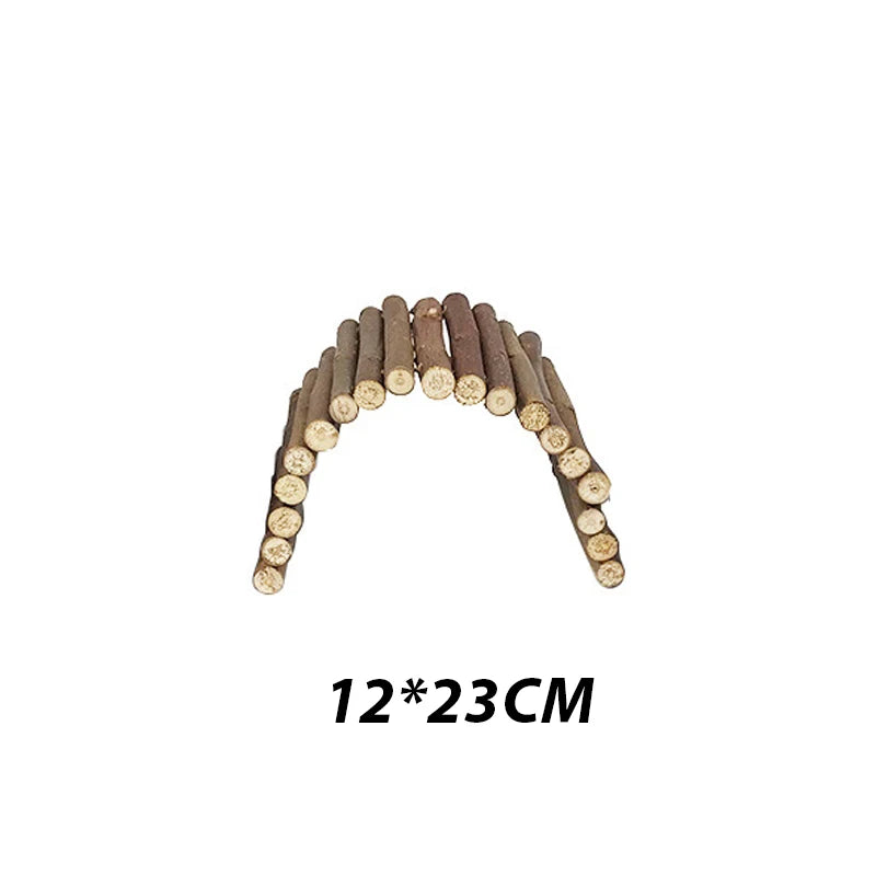 Puente de Escalada de Madera para Pequeños Roedores – Diversión y Seguridad en Jaulas