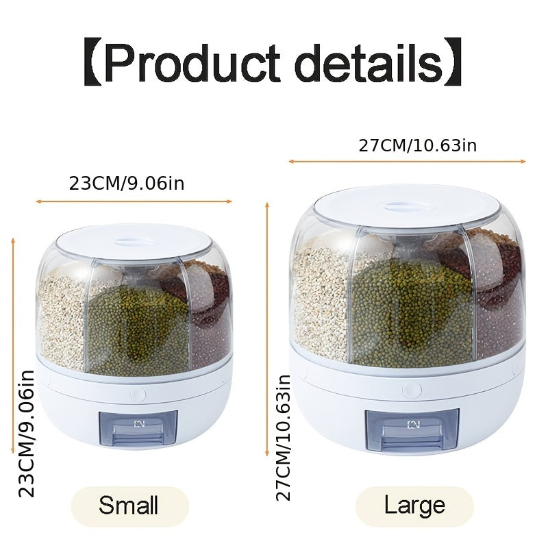 Dispensador Giratorio 360° para Alimentos – Almacenamiento Hermético y Seguro