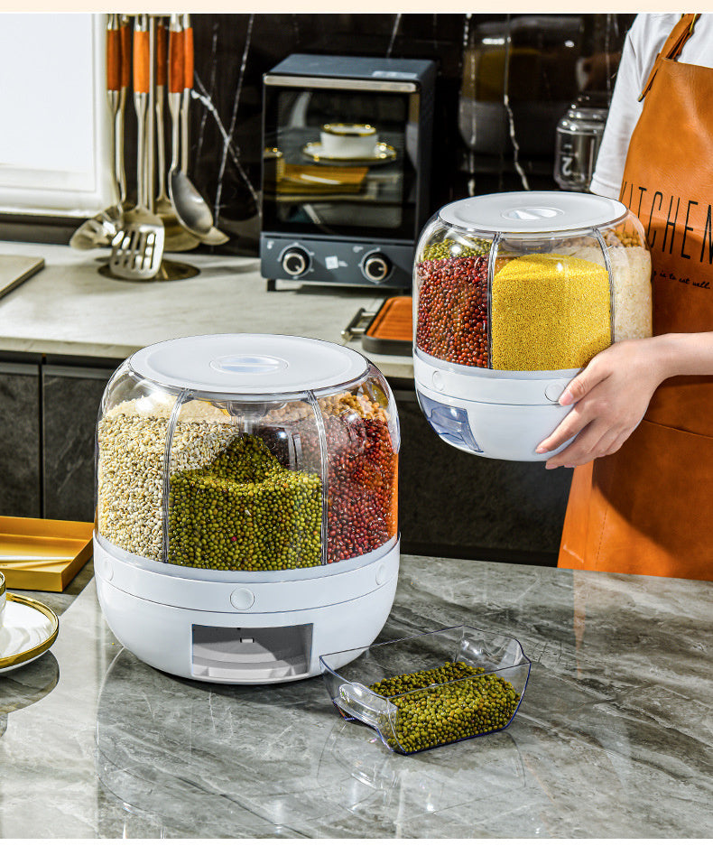 Dispensador Giratorio 360° para Alimentos – Almacenamiento Hermético y Seguro