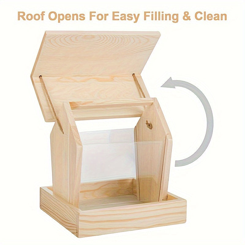Comedero de Madera para Pájaros – Diseño Artesanal y Funcional para Exterior