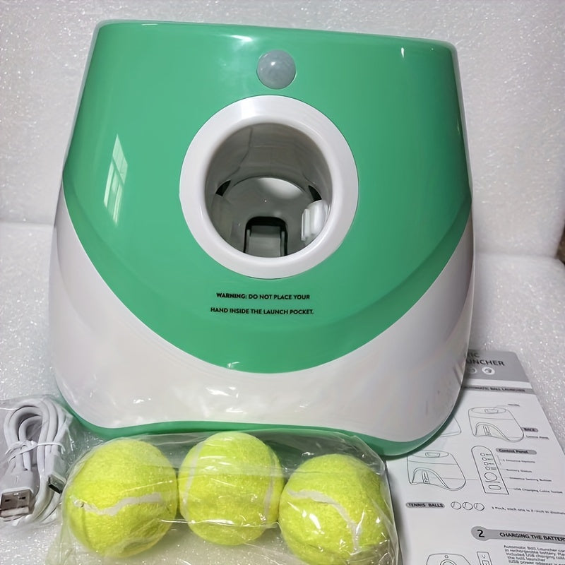 Lanzador Automático de Pelotas de Tenis – Entrenamiento y Diversión para Perros