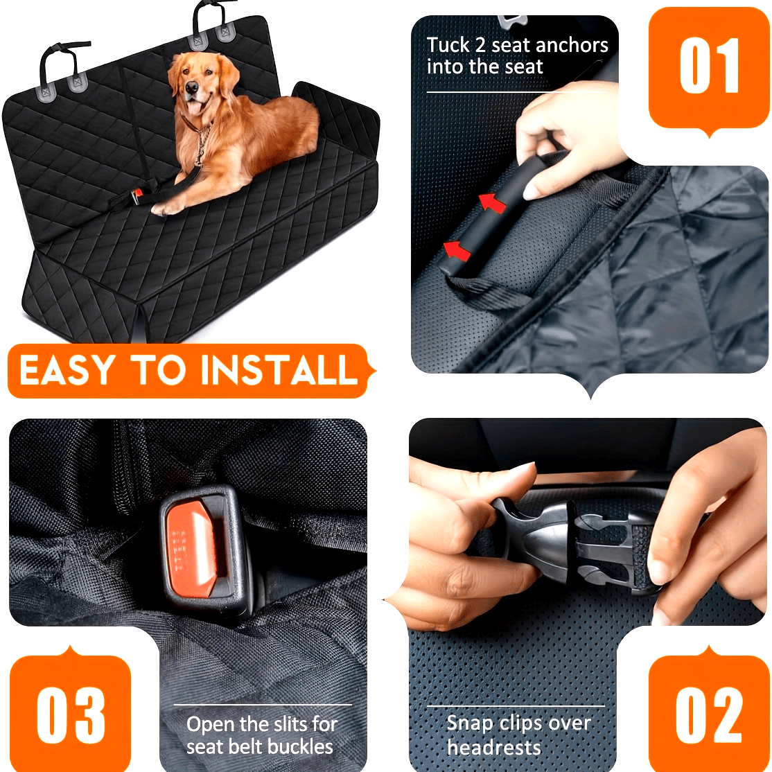 Protector de coche para Mascotas – Protección Contra Pelo y Arañazos