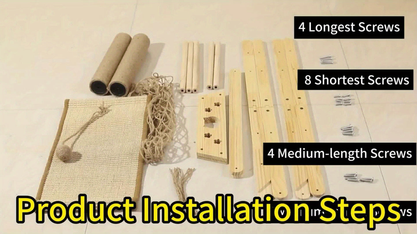 Árbol de Juegos de Madera para Gatos – Diversión y Comodidad Todo en Uno