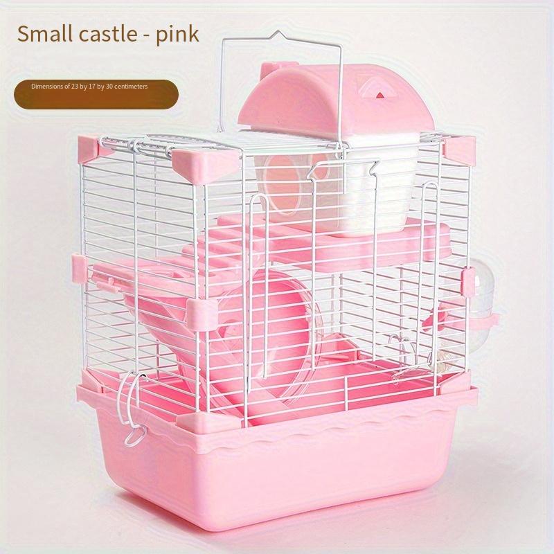 Jaula de Doble Nivel para Hámsters – Espacio Amplio con Vista Transparente