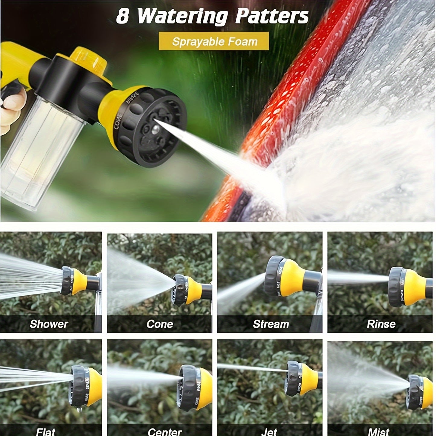 Rociador de Baño 8 en 1 para Caballos – Limpieza Eficiente con Dispensador de Jabón