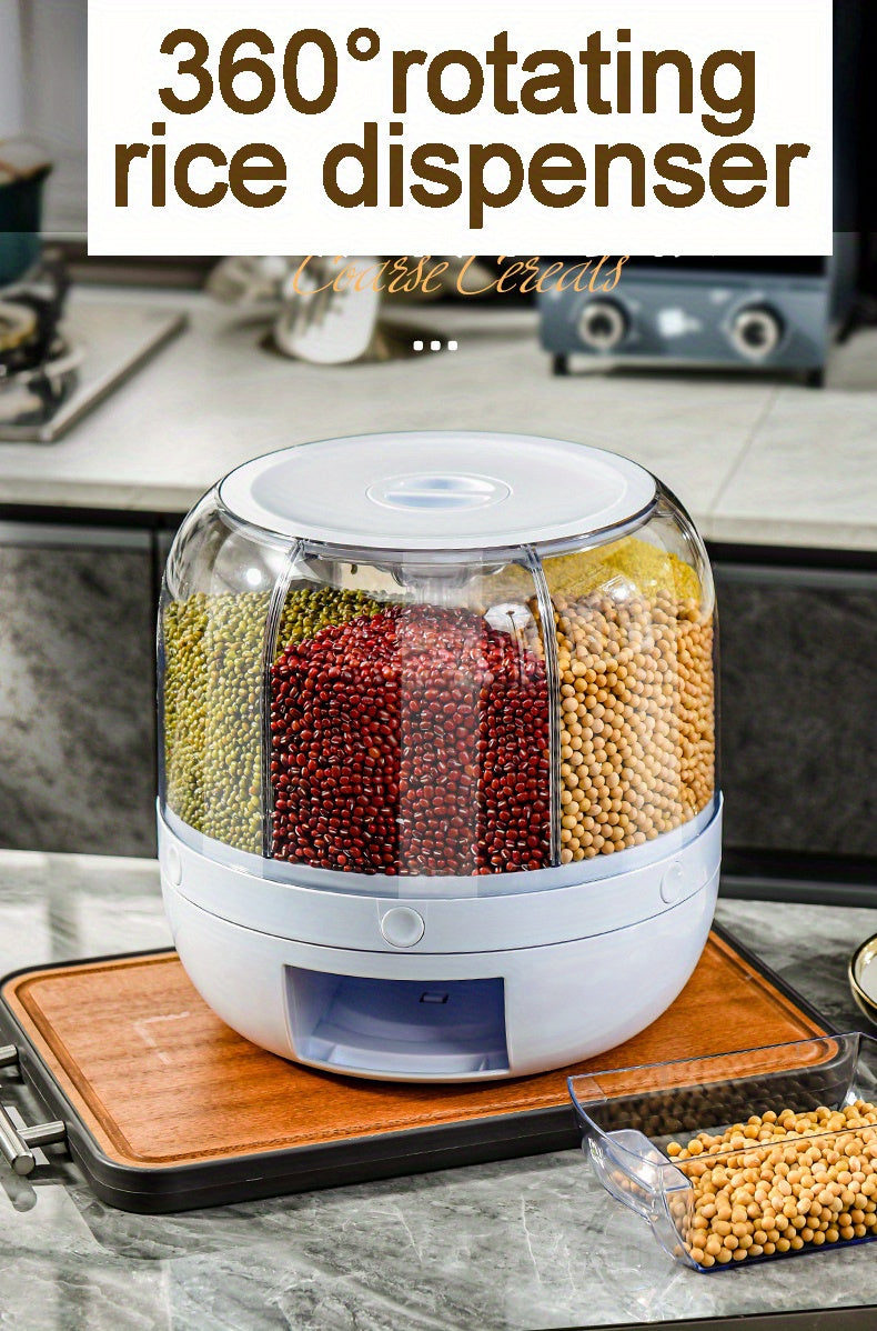 Dispensador Giratorio 360° para Alimentos – Almacenamiento Hermético y Seguro