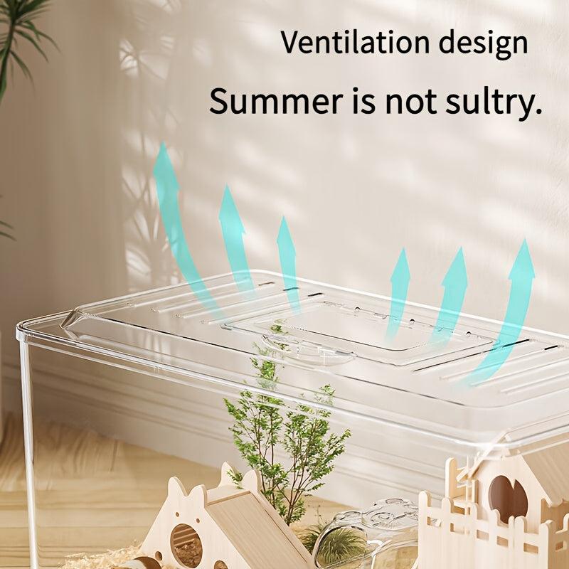 Terrario de Acrílico con ventilación – Espacio Seguro y Confortable para Pequeñas Mascotas