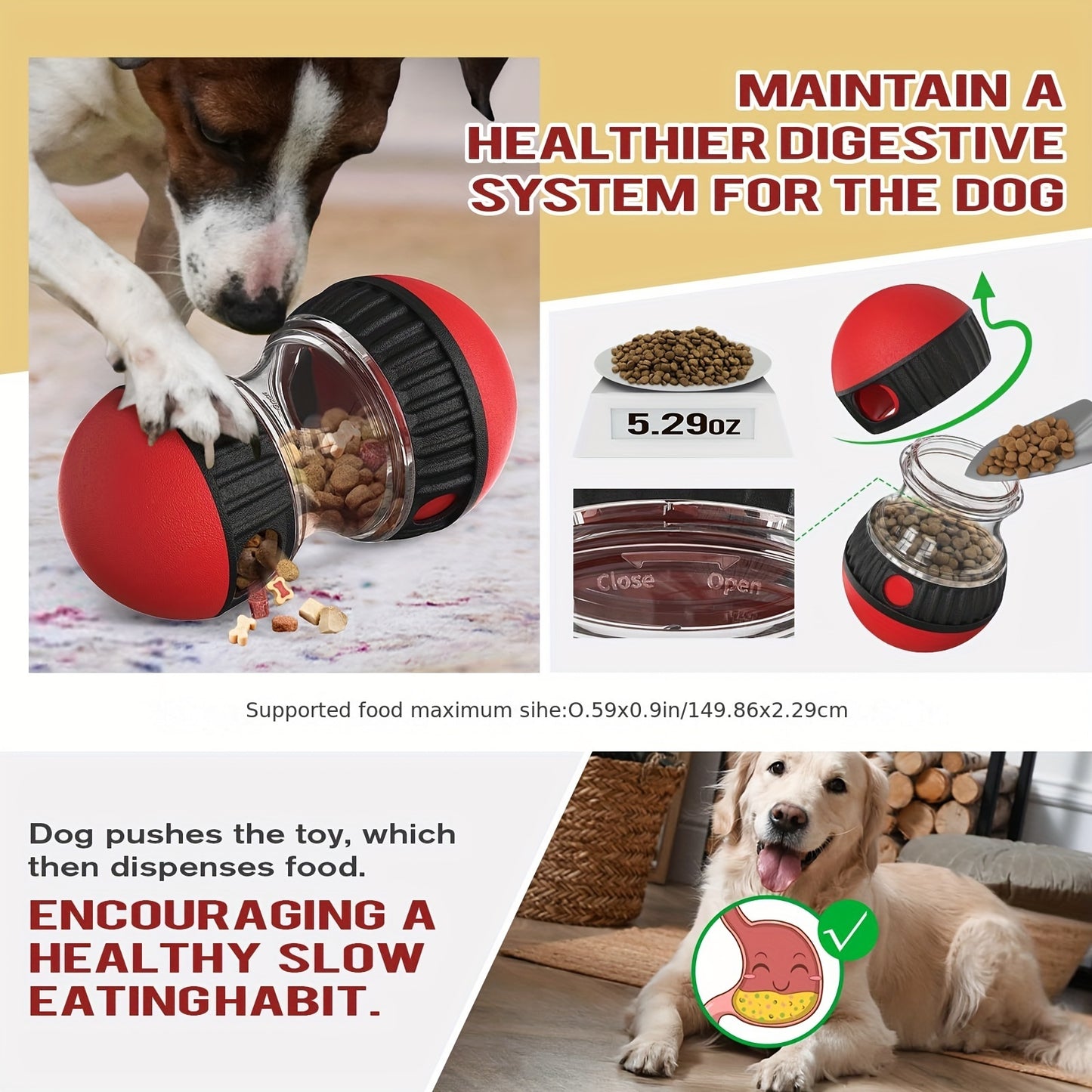 Dispensador de Snacks para Perros – Juguete Rodante y Alimentador Inteligente