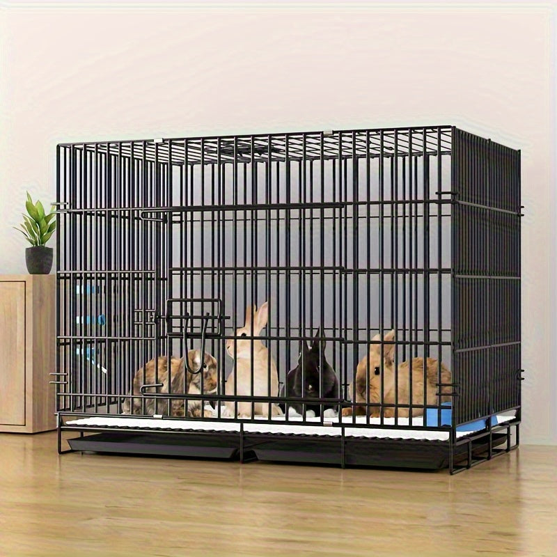 Jaula Grande para Conejos con Baño y Limpieza Automática