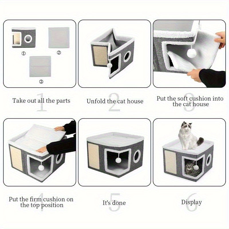 Cama Doble para tu gato –  Suave y Cálido para un descanso de lujo