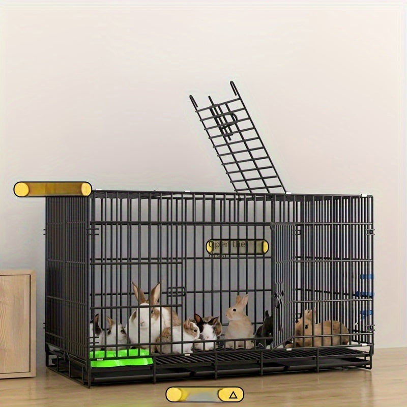 Jaula Grande para Conejos con Baño y Limpieza Automática