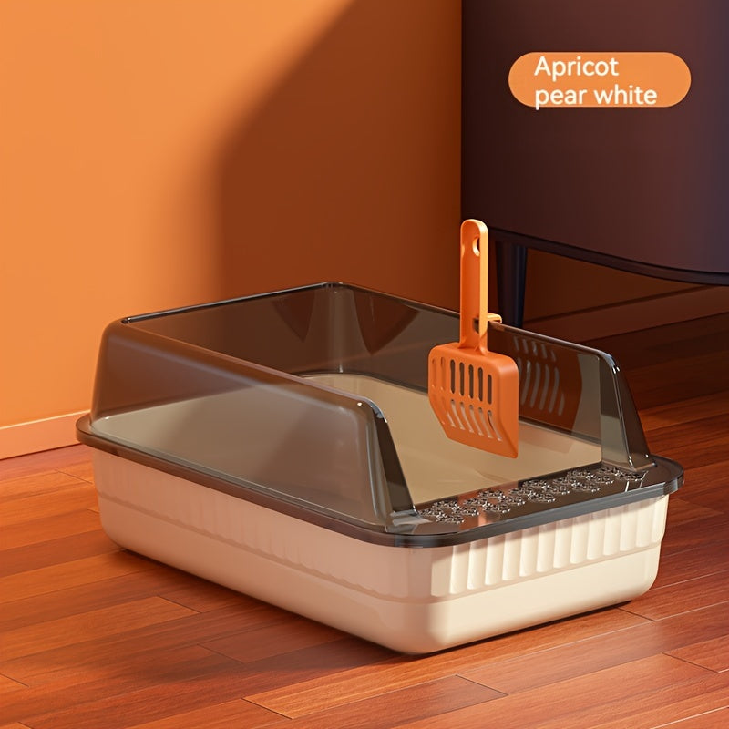 Caja de Arena Semicerrada para Gatos – Higiene y Comodidad en un Diseño Inteligente