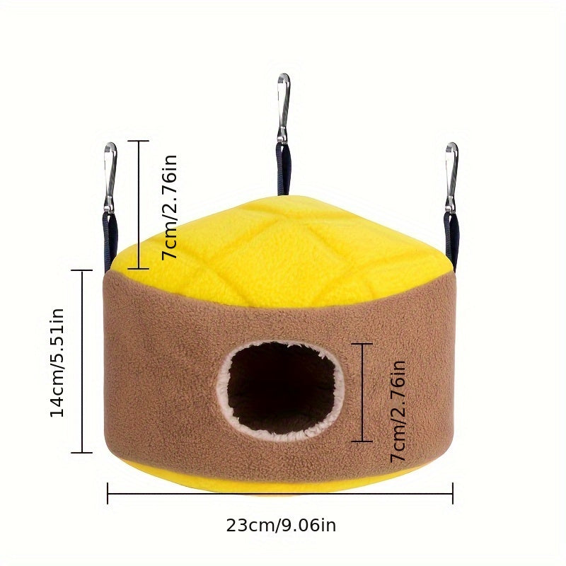 Cabaña de Felpa y Algodón para Pájaros – Refugio Cálido y Seguro en Jaulas